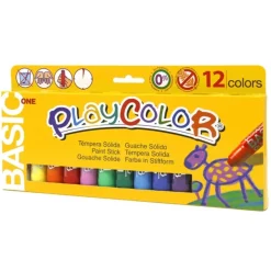 Discount Alpino Estuche Témpera solida Playcolor Basic One 12 colores surtidos -
