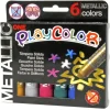 Estuche Témpera solida Playcolor Metallic One 6 colores surtidos - Alpino