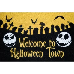 Clearance Pyramid Felpudo Tapete Suelo Entrada Pesadilla Antes De Navidad, Welcome To Halloween Town 60x40cm