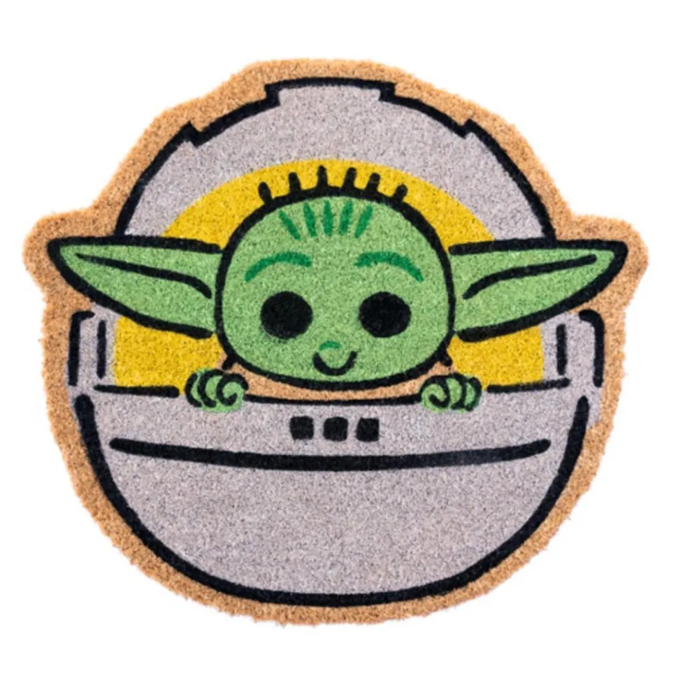 Felpudo Tapete Suelo Troquelado Star Wars Mandalorian Baby Yoda Grogu 51x54cm