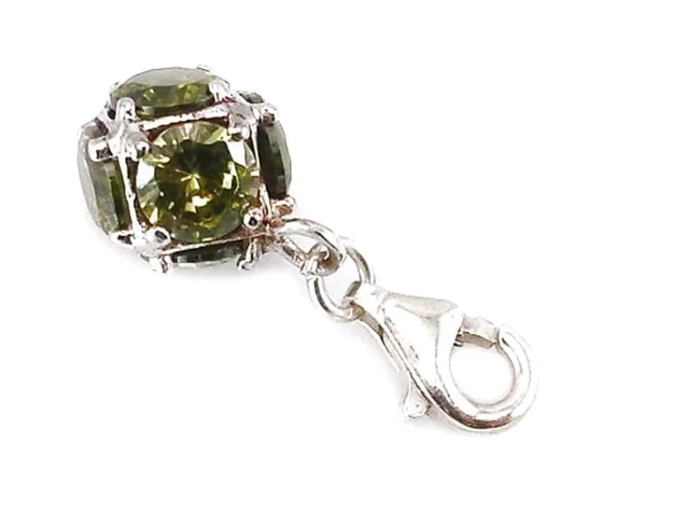 Best Fetiche Plata Y Circonitas Verdes Bola Amour