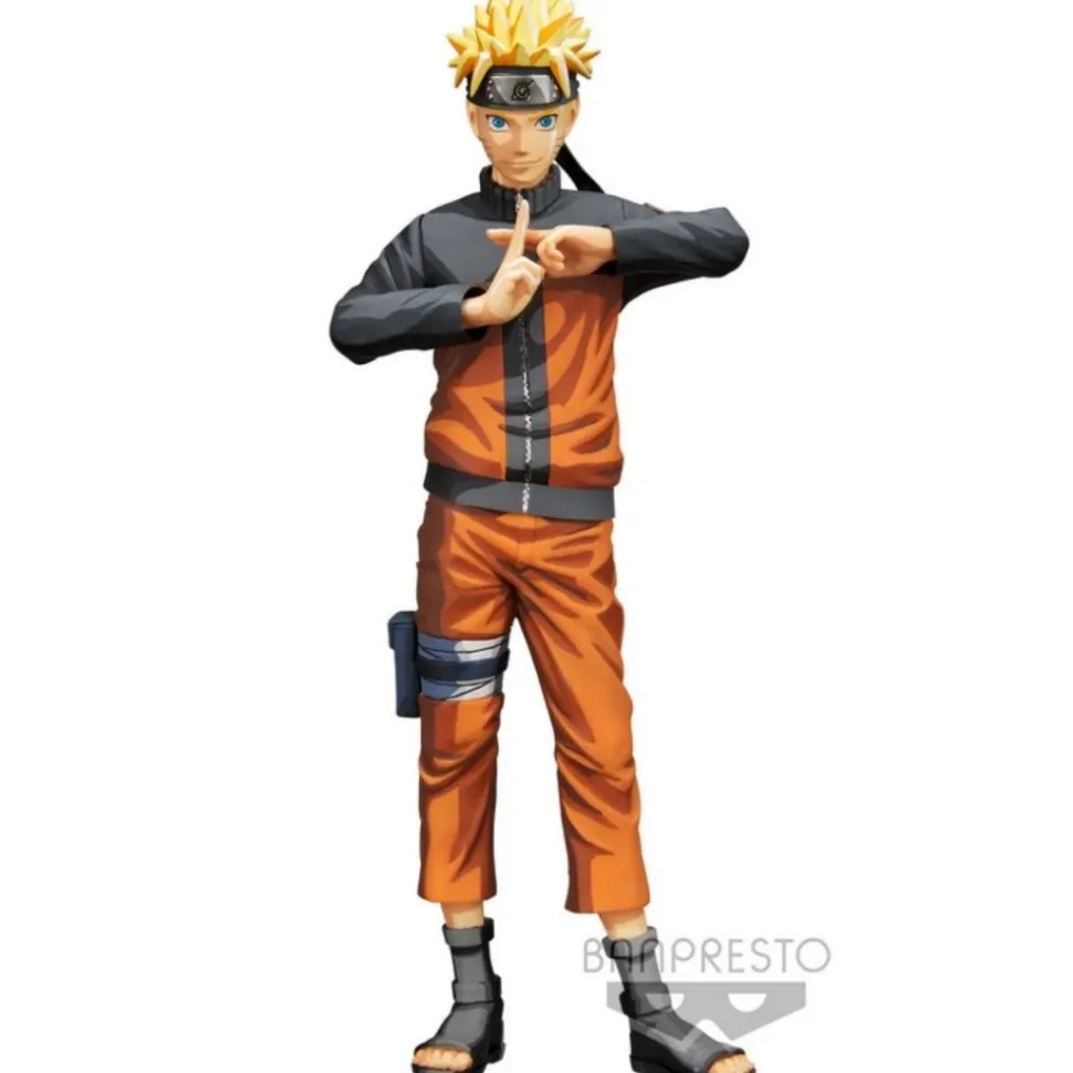Figura Banpresto NARUTO SHIPPUDEN Naruto Uzumaki Grandista Nero Manga Dimensiones 27cm