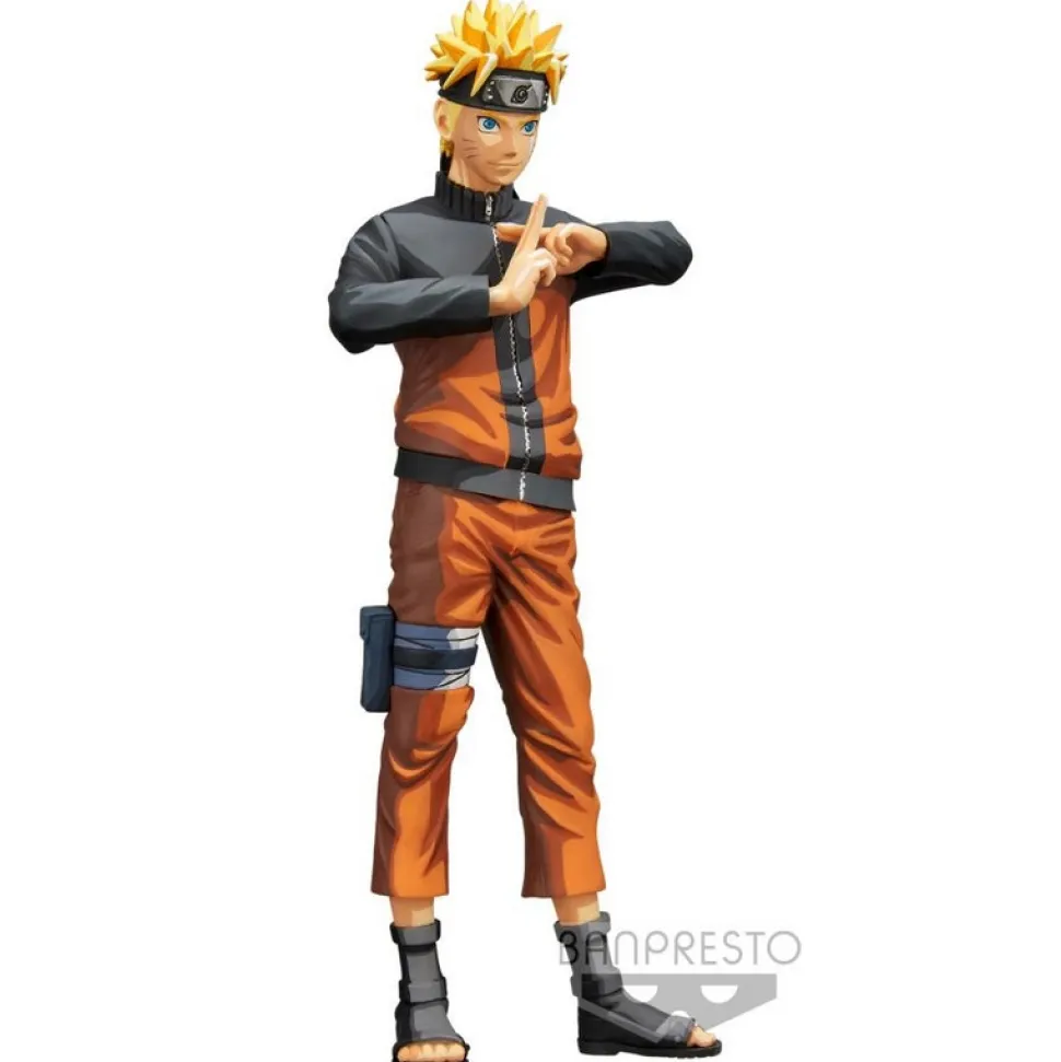 Figura Banpresto NARUTO SHIPPUDEN Naruto Uzumaki Grandista Nero Manga Dimensiones 27cm