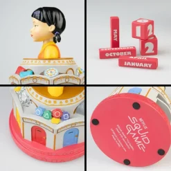 Figura Calendario Perpetuo 3D Juego del Calamar 12,5x15,5x12,5cm