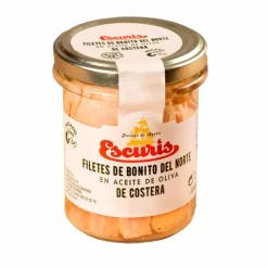 Filetes de Bonito del Norte en Aceite de Oliva - Escurís Vidrio 195 g Gourmet