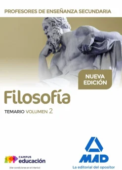 Filosofía. Temario. Volumen 2. Antropología, Psicología y Sociología. Cuerpo de Profesores de Enseñanza S