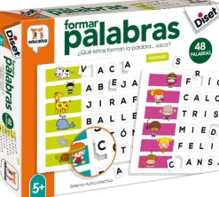 Formar palabras. ¿Qué letras forman la palabra .... vaca?