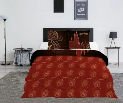 Funda Nórdica Matrimonio Reversible Harry Potter para Cama hasta 150 cm con 2 Fundas cojín
