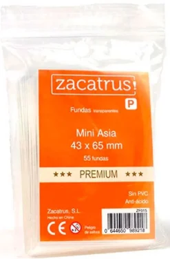 Fundas para cartas Premium. Mini Asia (43 x 65 mm). 55 unidades