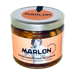 Hot MARLON conservas Garbanzos Castellanos con Algas Wakame y Kombu - 4 Unidades x 580 ml y 690 gr