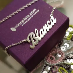 Gargantilla Con Nombre De Plata De Ley