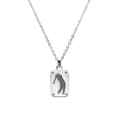 Discount Gargantilla De Acero Inox Con Placa Deporte Golf