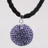 Hot Gargantilla De Plata Bola Morada Swarovski 18 Mm.