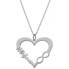 Discount Gargantilla De Plata De Ley Corazón+Infinito Con Nombre