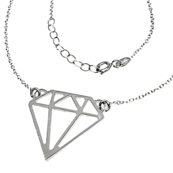 Gargantilla Diamante De Plata