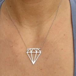 Gargantilla Diamante De Plata