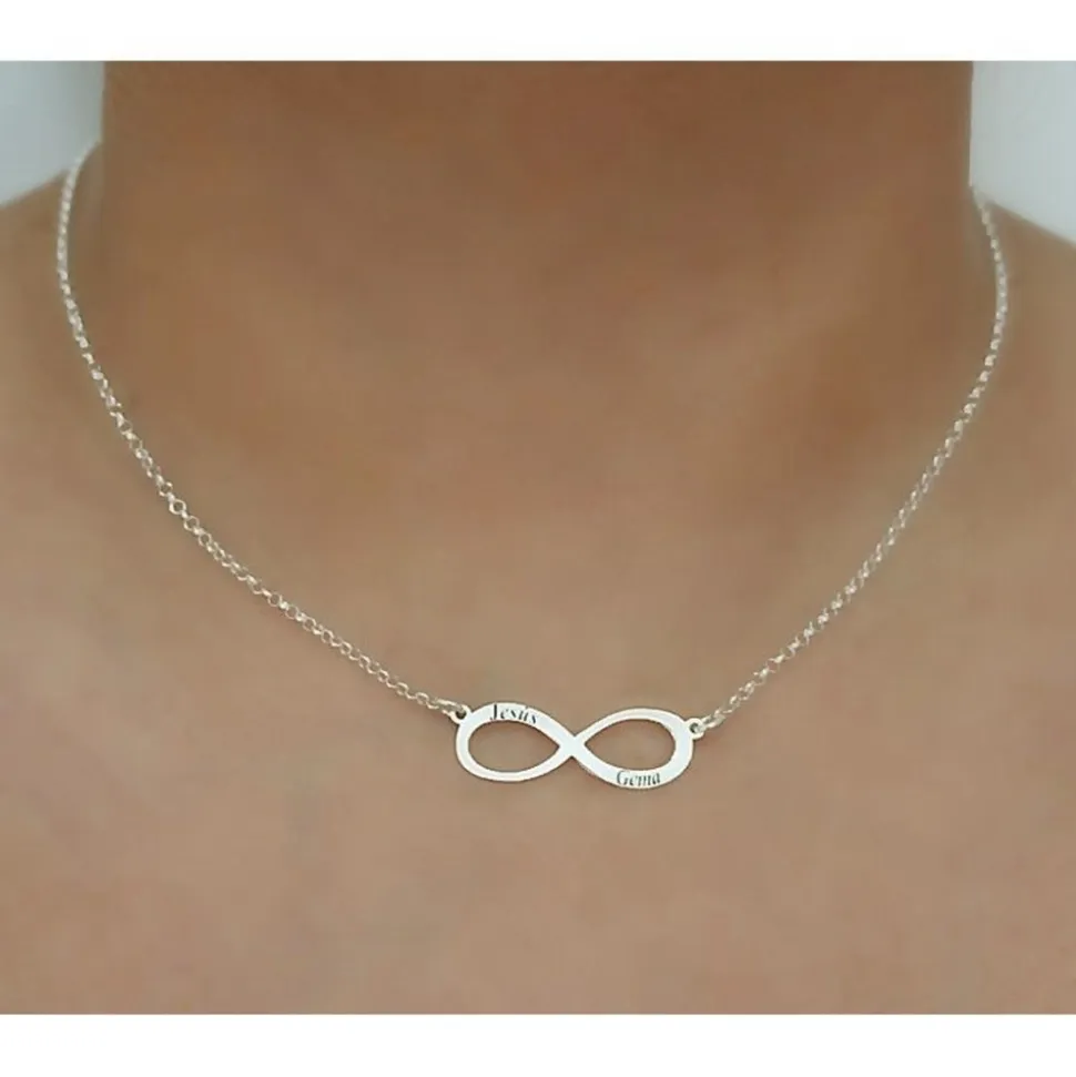 Gargantilla Infinito Con Nombres De Plata