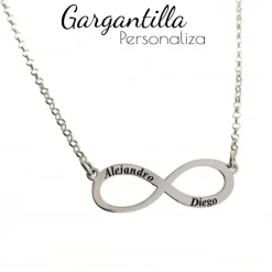 Gargantilla Infinito Con Nombres De Plata