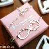 Hot Gargantilla Infinito Corazones Personalizada Nombres De Plata
