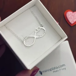 Hot Gargantilla Infinito Corazones Personalizada Nombres De Plata