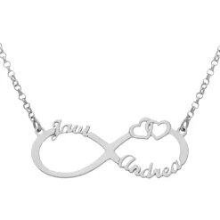 Hot Gargantilla Infinito Corazones Personalizada Nombres De Plata