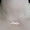 Sale Gargantilla Infinito Y Flecha De Plata