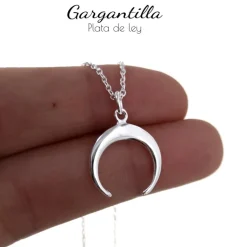 Gargantilla Luna De Plata De Ley