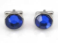 Online Gemelos En Acero Inoxidable Con Piedra Azul