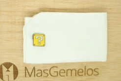 Gemelos para camisa Nintendo Super Mario interrogación caja