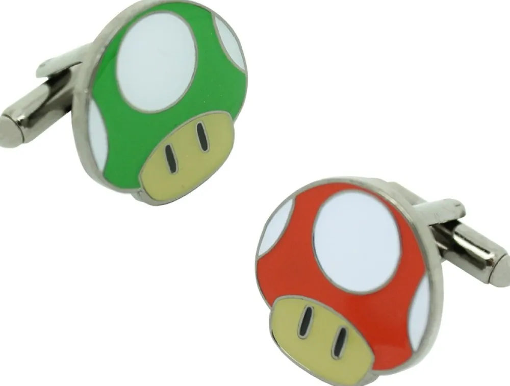 Outlet Gemelos para camisa Seta Roja y Verde Super Mario Bros.