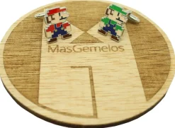 Gemelos para camisa super Mario bros y Luigi pixel art