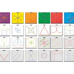 Geoplanos colores con actividades (6 piezas de 15 cm.)