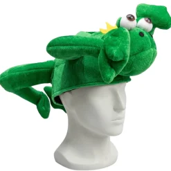 Gorro de Peluche en Forma de Rana Verde