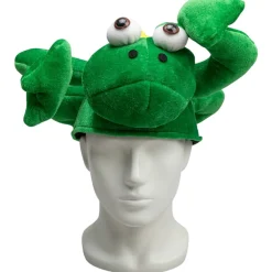 Gorro de Peluche en Forma de Rana Verde