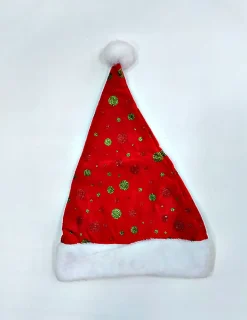 Disfraces Lucero Gorro Navideño con círculos verdes y rojos