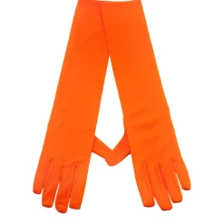 Guantes Largos color Neón Naranja