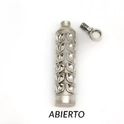Guardacenizas Cilindro De Plata De Ley Tallada 8 X 39 Mm.