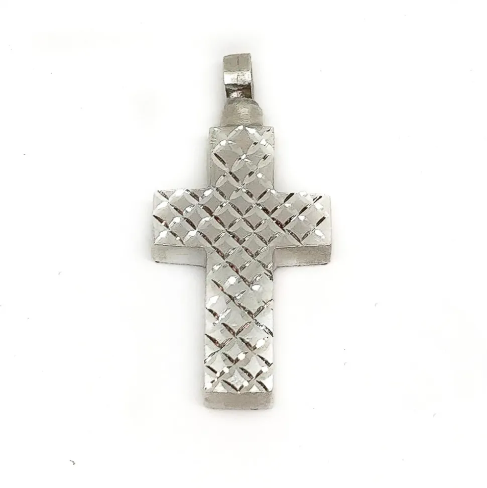 Guardacenizas Cruz De Plata En Plata De Ley 17 X 34 Mm