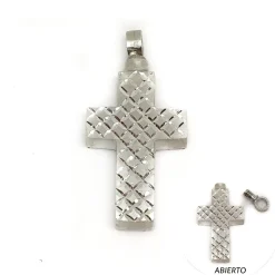Guardacenizas Cruz De Plata En Plata De Ley 17 X 34 Mm