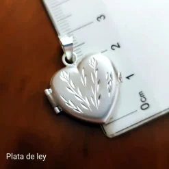 Guardapelo Corazón De Plata De Ley 22 X 23 Mm.