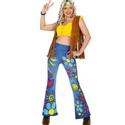 Clearance Disfraces Lucero Hippie Leggings Jeans The 70s.