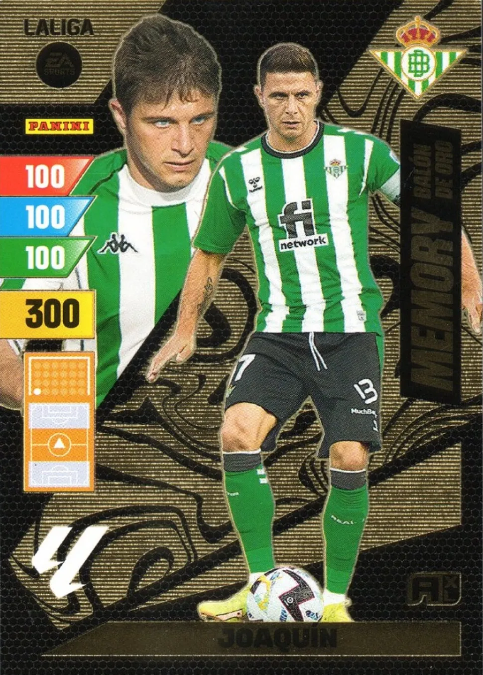 Joaquín Sánchez Balón de oro Memory Real Betis cromo Adrenalyn XL 2023 2024 La liga 23/24