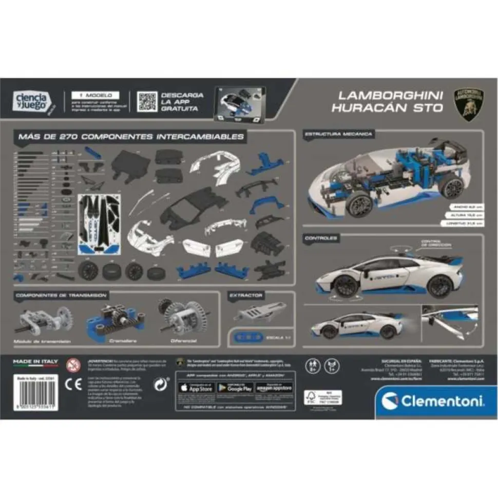 Juego Construcción Coche Lamborghini Huracán Blanco Nuevo