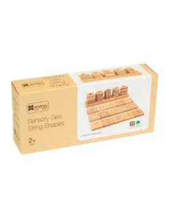 Juego de atributos de madera (Sensory Geo String Shapes)