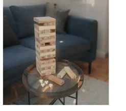 Juego de Bloques de Madera Natural 54 Piezas
