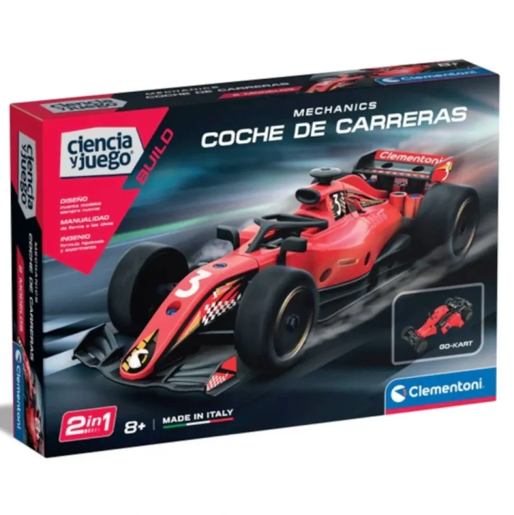 Clementoni juego de Construcción Coche Carreras Formula 1 Rojo Mechanics -