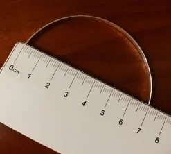 Juego De Pulseras Media Caña Semanario De Plata De Ley 3Mm Y 70Mm Diámetro (Talla L)