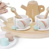 Juego de té de madera para muñecos
