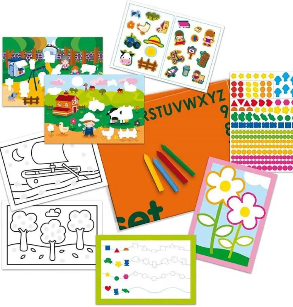 Online Diset Juego infantil Colorea con Pegatinas Granja y Parque