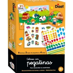 Online Diset Juego infantil Colorea con Pegatinas Granja y Parque